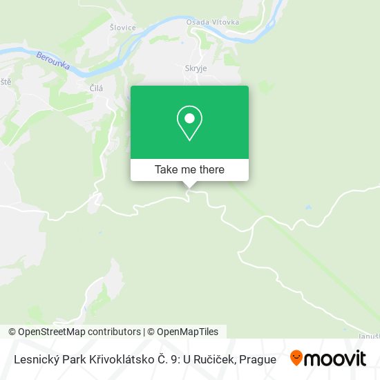 Lesnický Park Křivoklátsko Č. 9: U Ručiček map