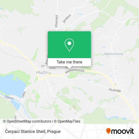 Карта Čerpací Stanice Shell