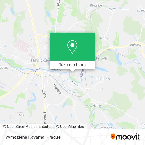 Карта Vymazlená Kavárna