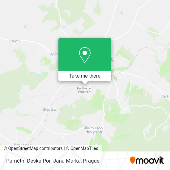 Карта Pamětní Deska Por. Jana Marka