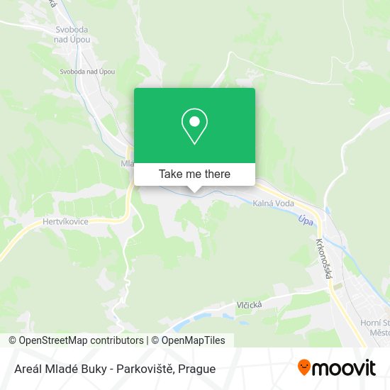 Areál Mladé Buky - Parkoviště map
