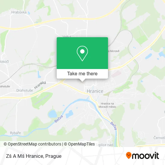 Карта Zš A Mš Hranice