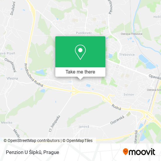 Penzion U Šípků map