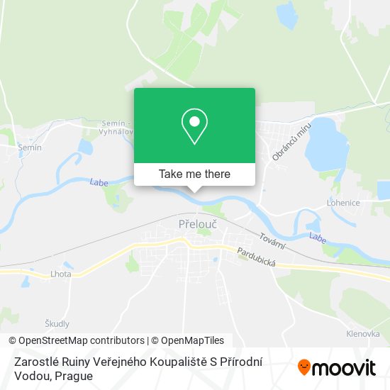 Zarostlé Ruiny Veřejného Koupaliště S Přírodní Vodou map