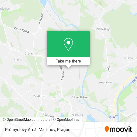 Карта Průmyslovy Areál Martinov