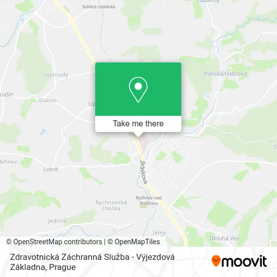 Карта Zdravotnická Záchranná Služba - Výjezdová Základna
