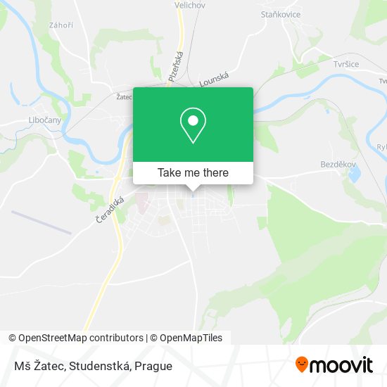 Карта Mš Žatec, Studenstká
