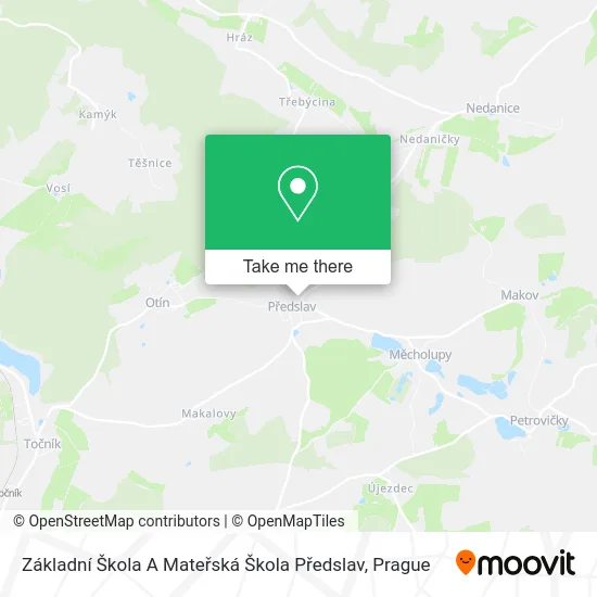 Карта Základní Škola A Mateřská Škola Předslav