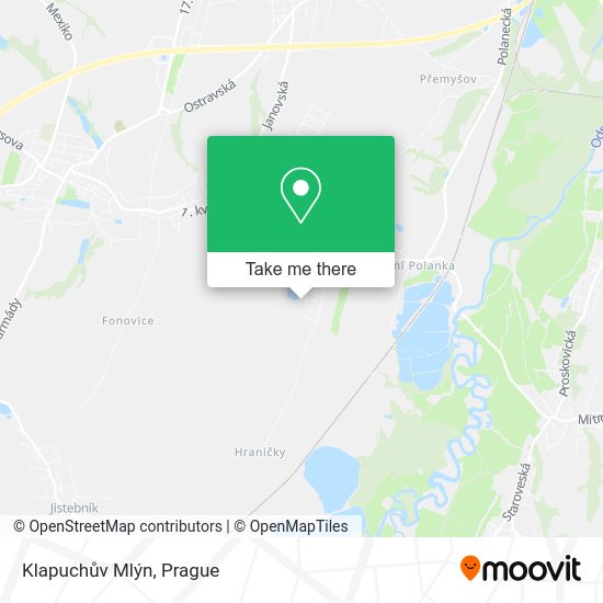 Klapuchův Mlýn map