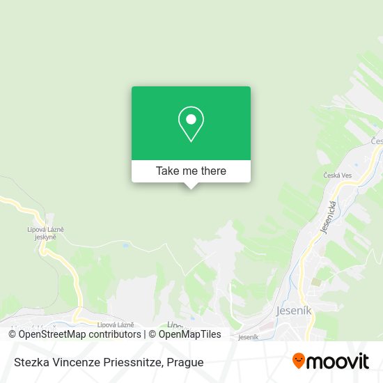 Stezka Vincenze Priessnitze map