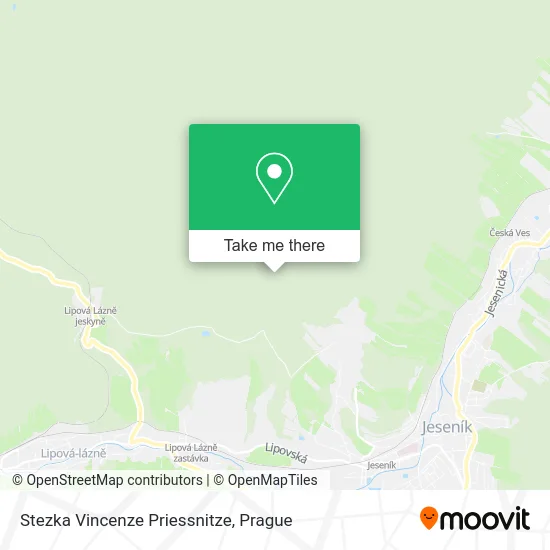Карта Stezka Vincenze Priessnitze