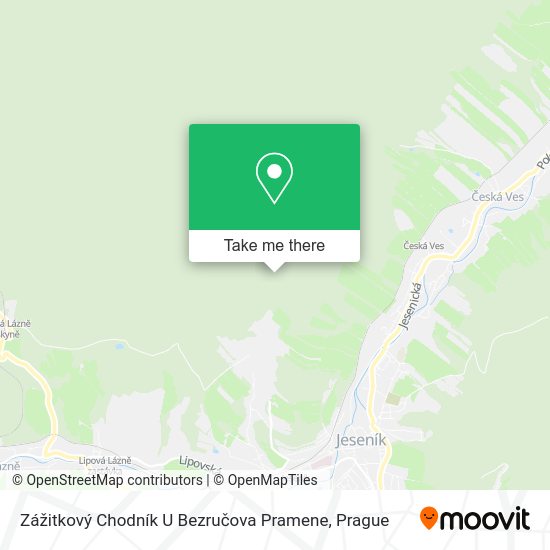 Zážitkový Chodník U Bezručova Pramene map