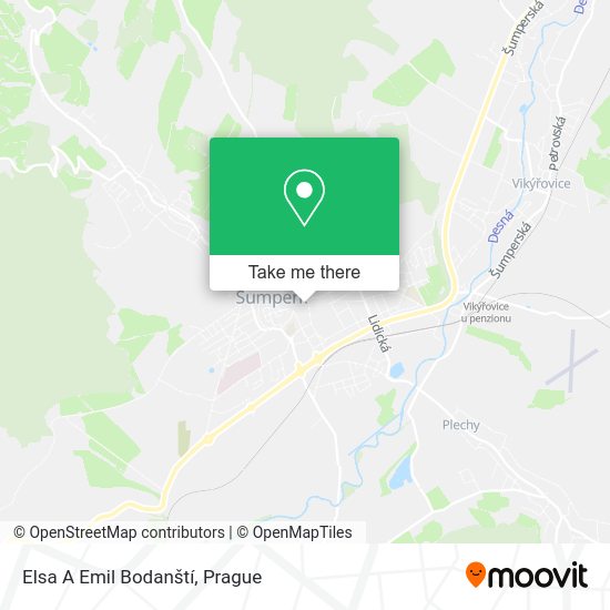 Elsa A Emil Bodanští map