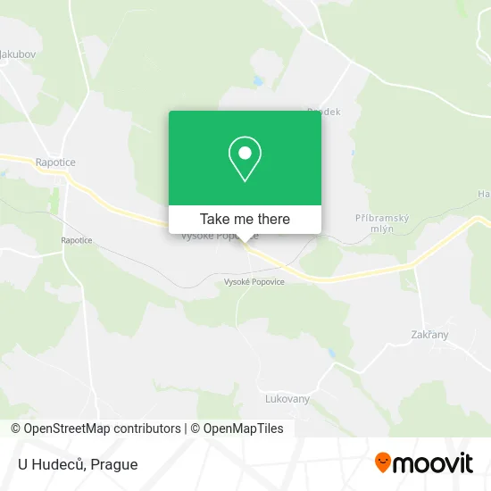 U Hudeců map