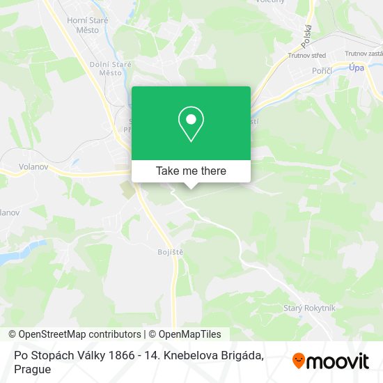 Po Stopách Války 1866 - 14. Knebelova Brigáda map