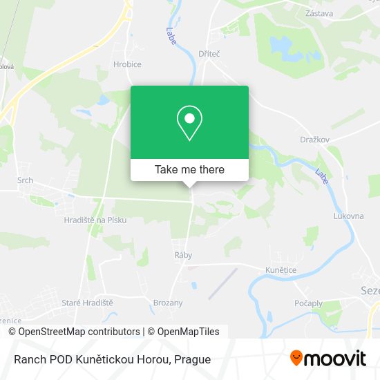 Ranch POD Kunětickou Horou map