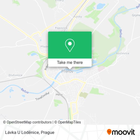 Lávka U Loděnice map