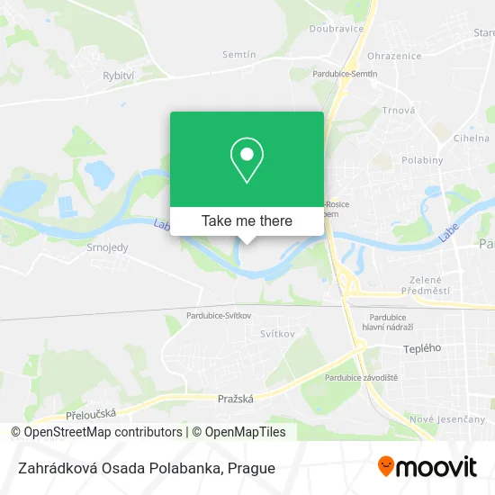 Карта Zahrádková Osada Polabanka