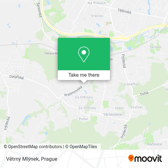 Větrný Mlýnek map