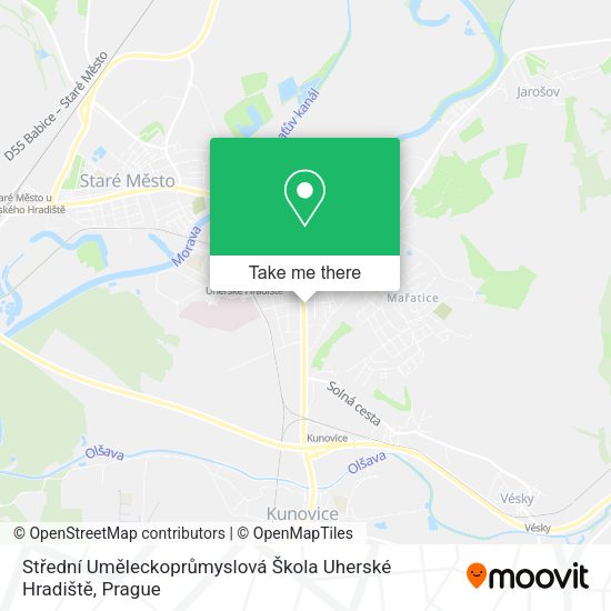 Střední Uměleckoprůmyslová Škola Uherské Hradiště map