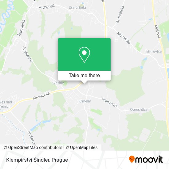 Klempířství Šindler map