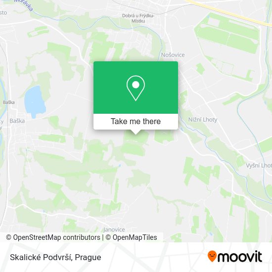 Skalické Podvrší map