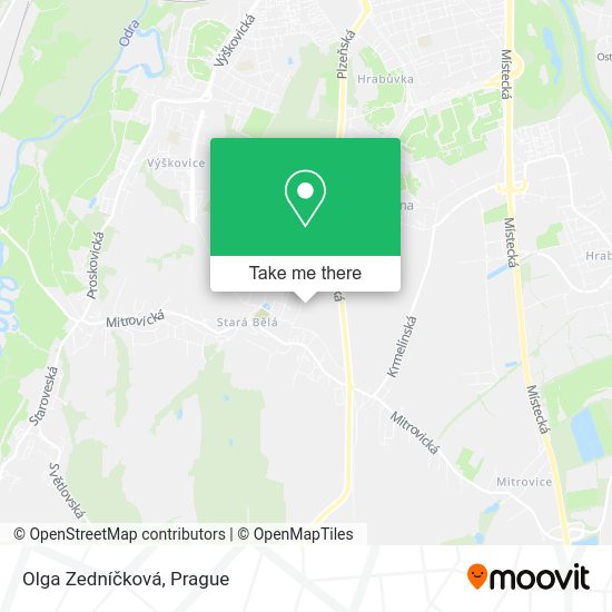 Olga Zedníčková map