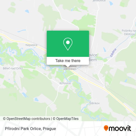 Přírodní Park Orlice map