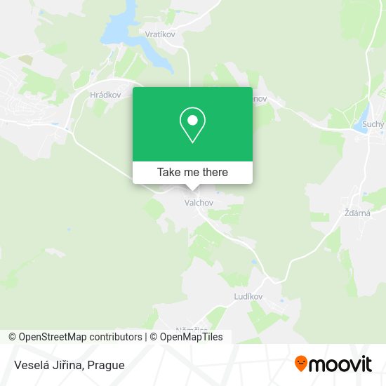 Veselá Jiřina map