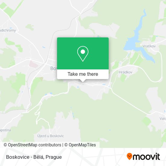 Boskovice - Bělá map