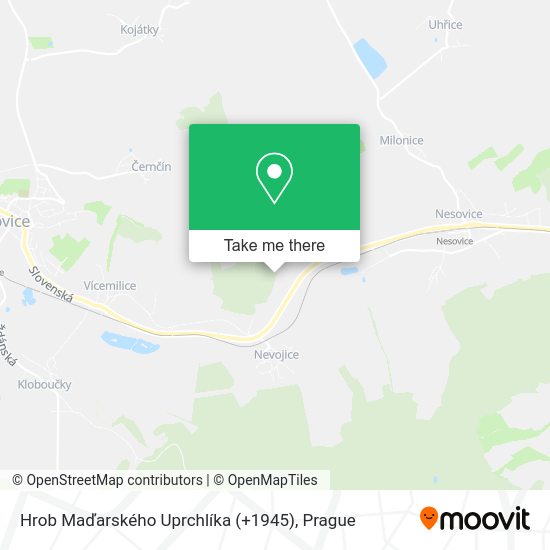 Hrob Maďarského Uprchlíka (+1945) map