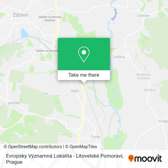 Evropsky Významná Lokalita - Litovelské Pomoraví map