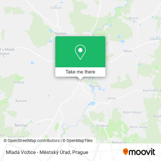 Mladá Vožice - Městský Úřad map
