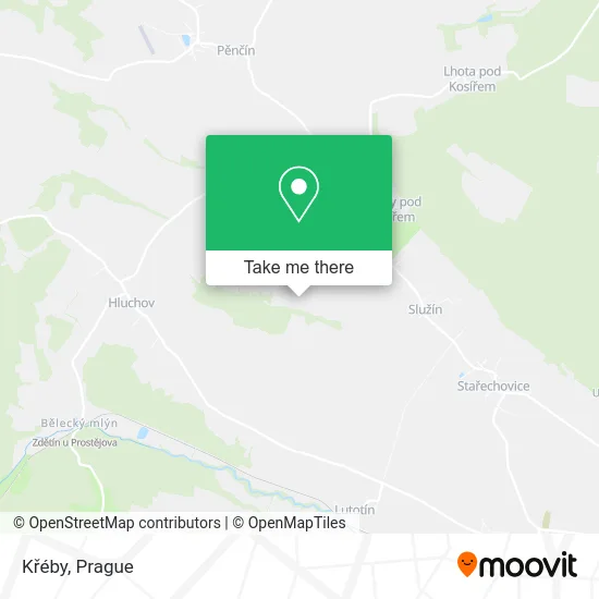Křéby map