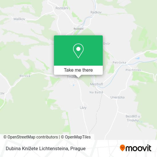 Dubina Knížete Lichtensteina map