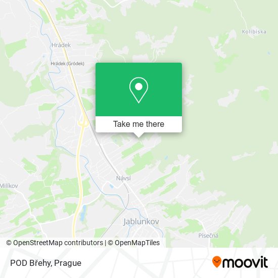 POD Břehy map