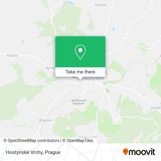 Hostýnské Vrchy map