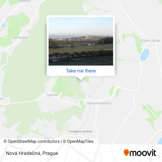 Карта Nová Hradečná