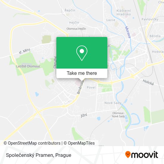 Společenský Pramen map