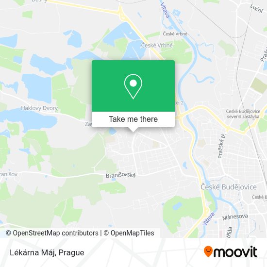 Lékárna Máj map