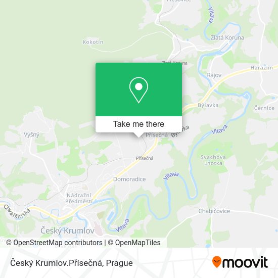 Český Krumlov.Přísečná map