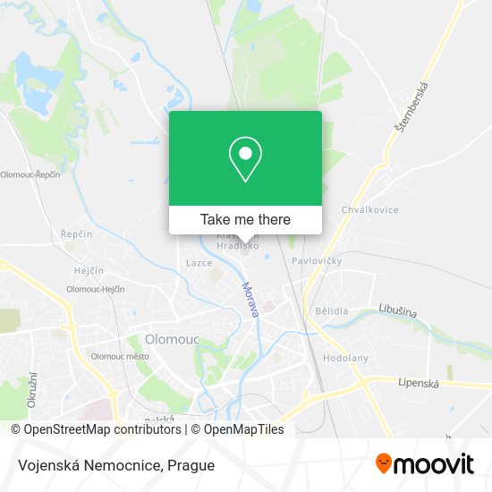 Vojenská Nemocnice map