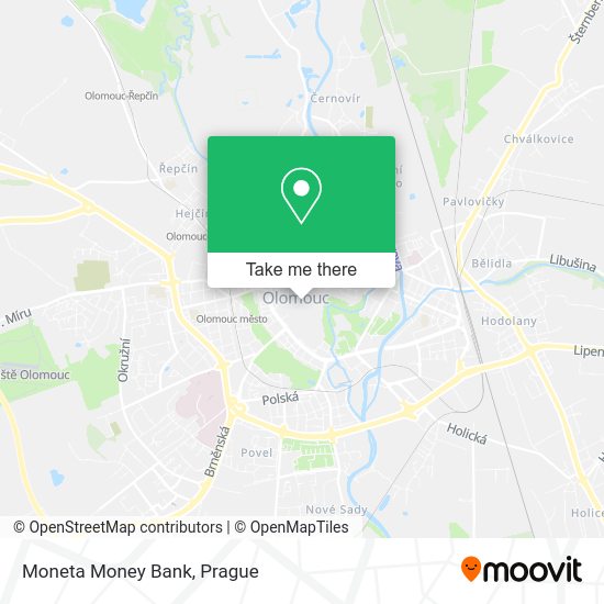 Moneta Money Bank map