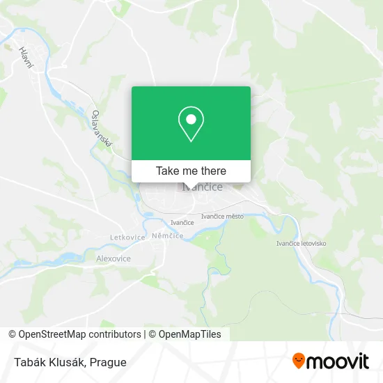 Карта Tabák Klusák