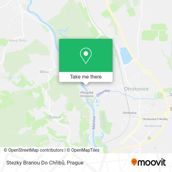 Stezky Branou Do Chřibů map
