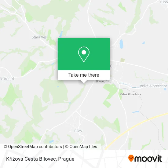 Křížová Cesta Bílovec map