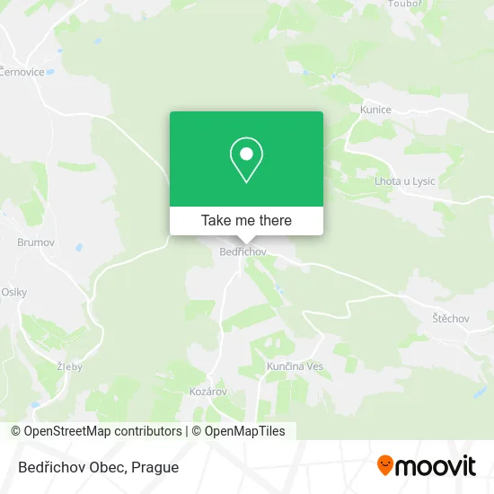 Карта Bedřichov Obec