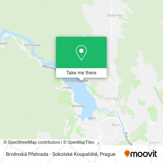 Brněnská Přehrada - Sokolské Koupaliště map