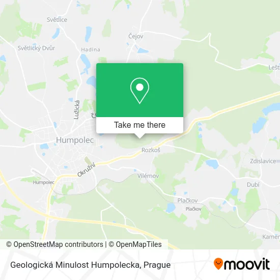 Карта Geologická Minulost Humpolecka