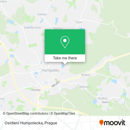 Osídlení Humpolecka map